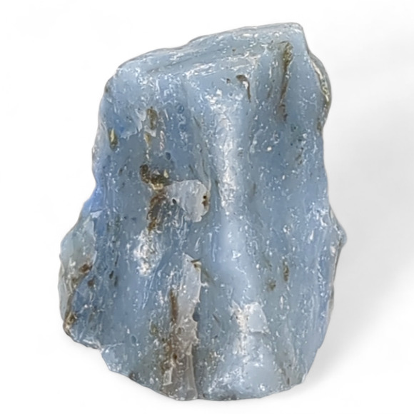 Pastel‎ Blue Black Swirl Art Glass Cullet Slag Glass #4M45 - Picture 4 of 6